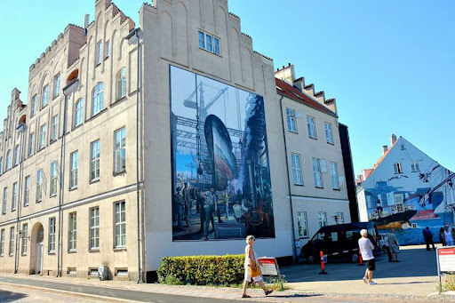 'Værftets tid' vægmaleri