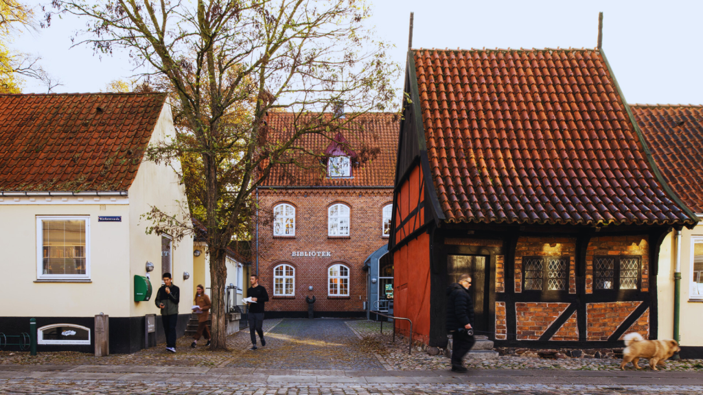 Det gamle hus 1 Det gamle træhus med skæve vinduer og rødt tag – charmerende sommerhus i landsbyen